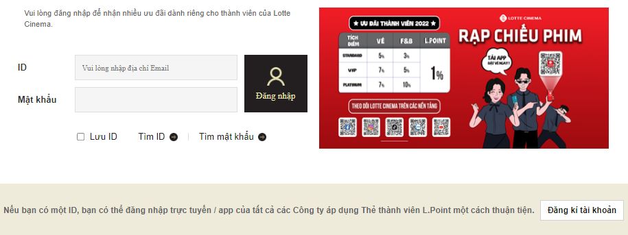 Cách mua vé Lotte Cinema online trên mạng