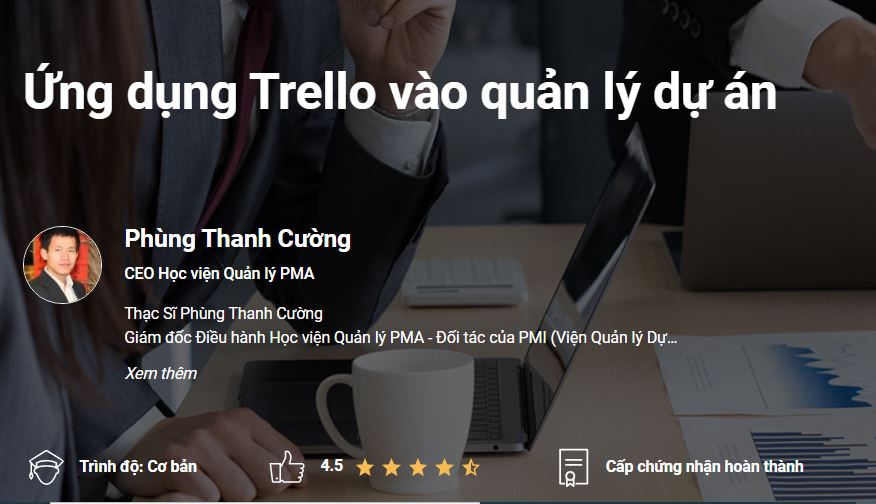 Khóa học Trello để áp dụng vào việc quản lý dự án