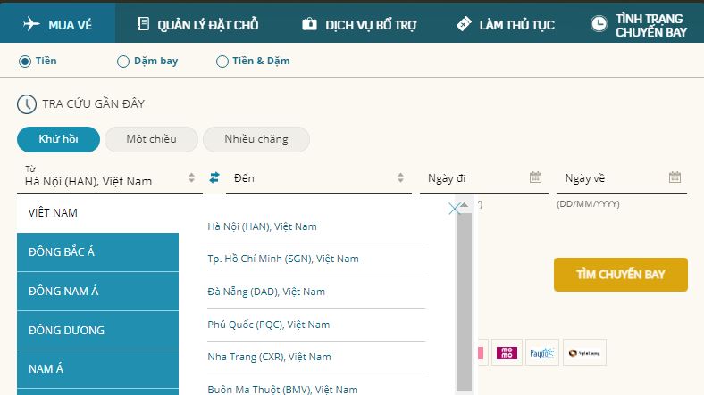 Hướng dẫn cách đặt vé Vietnam Airline online chi tiết