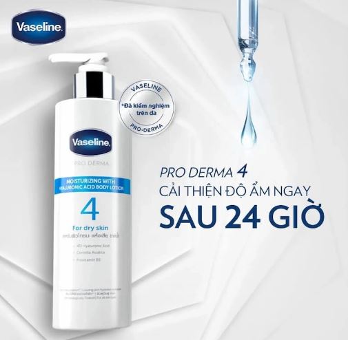 Sữa dưỡng thể Vasenline Pro Derma 4 - For dry skin