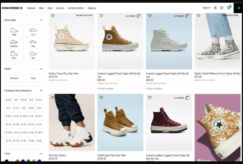 Hướng dẫn cách mua giày Converse online nhanh